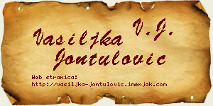 Vasiljka Jontulović vizit kartica